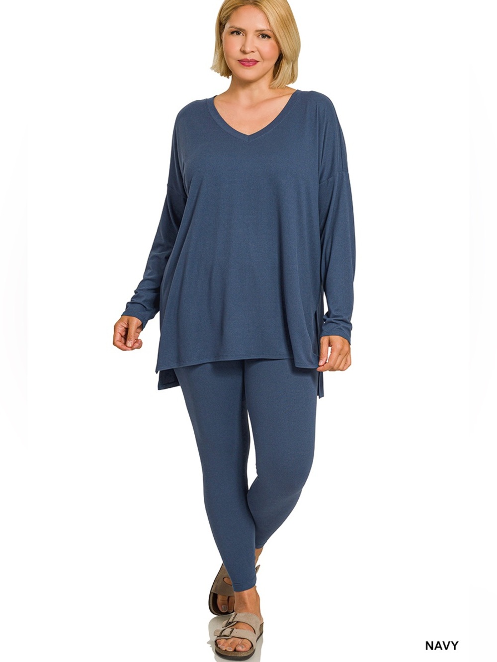 ZENANA BRUSHED DTY MICROFIBER LOUNGEWEAR SET